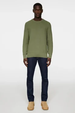 Knitwear|Tops<J.Lindeberg Arthur Knit Org Cotton Olivine