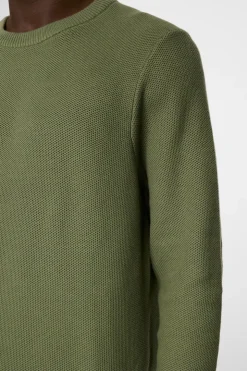 Knitwear|Tops<J.Lindeberg Arthur Knit Org Cotton Olivine