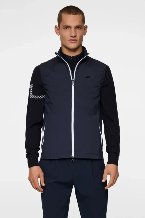 Golf|Vests<J.Lindeberg Ash Light Packable Vest JLNavy