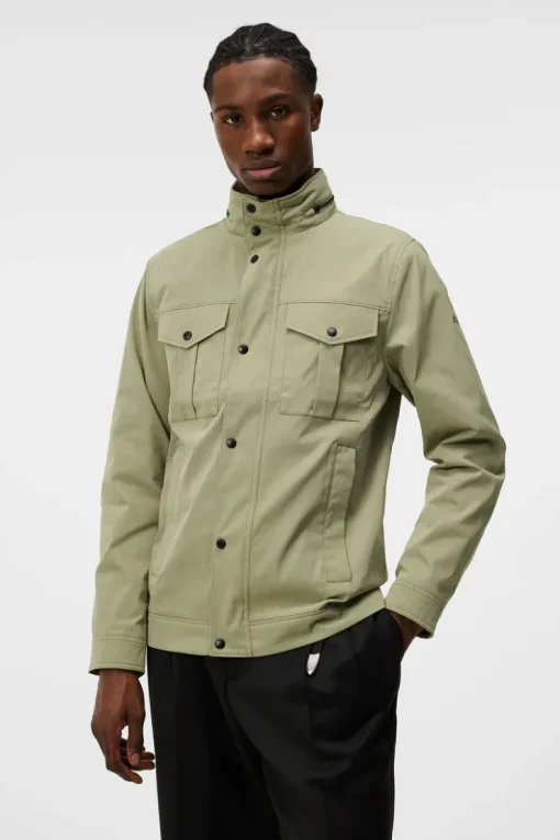 Jackets|Outerwear<J.Lindeberg Bailey Poly Jacket OilGreen