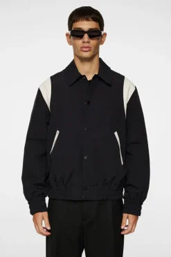 Jackets|Outerwear<J.Lindeberg Baze 2L Baseball Jacket Black