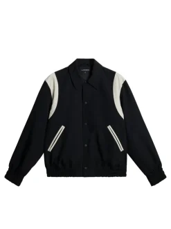 Jackets|Outerwear<J.Lindeberg Baze 2L Baseball Jacket Black