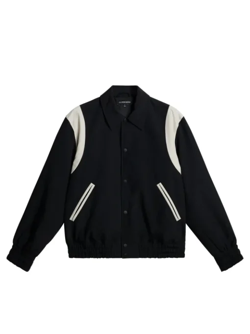 Jackets|Outerwear<J.Lindeberg Baze 2L Baseball Jacket Black