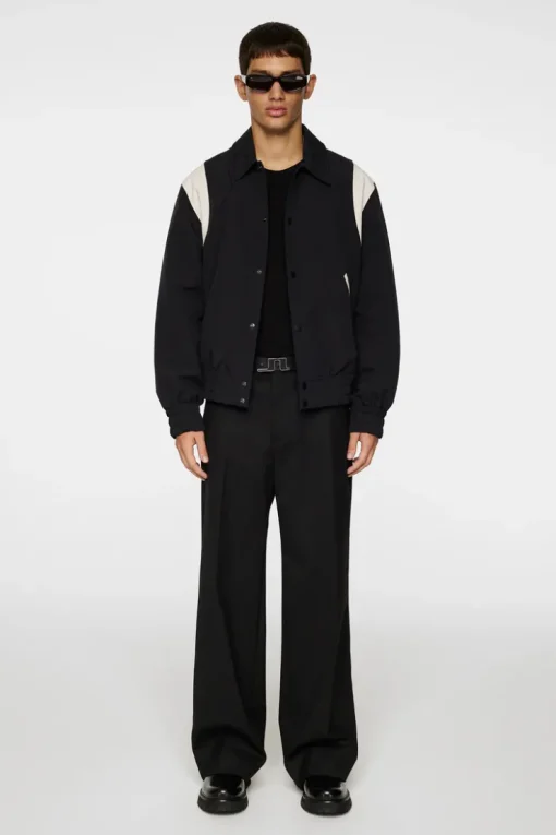 Jackets|Outerwear<J.Lindeberg Baze 2L Baseball Jacket Black