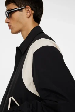 Jackets|Outerwear<J.Lindeberg Baze 2L Baseball Jacket Black