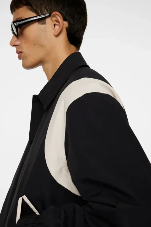 Jackets|Outerwear<J.Lindeberg Baze 2L Baseball Jacket Black