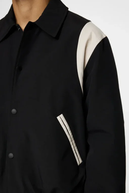 Jackets|Outerwear<J.Lindeberg Baze 2L Baseball Jacket Black