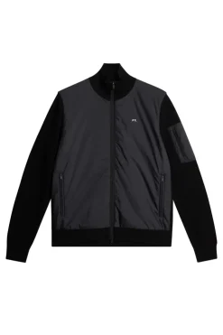 Knitwear|Tops<J.Lindeberg Beck Knitted Hybrid Jacket Black