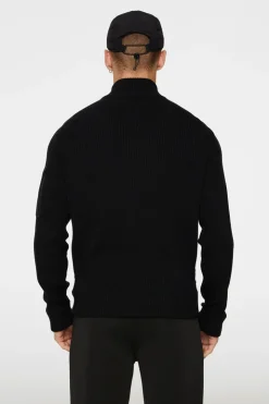 Knitwear|Tops<J.Lindeberg Beck Knitted Hybrid Jacket Black