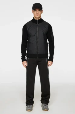 Knitwear|Tops<J.Lindeberg Beck Knitted Hybrid Jacket Black