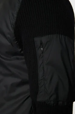 Knitwear|Tops<J.Lindeberg Beck Knitted Hybrid Jacket Black