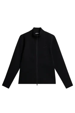 Golf|Knitwear<J.Lindeberg Bell Tech Knit Zip Sweater Black