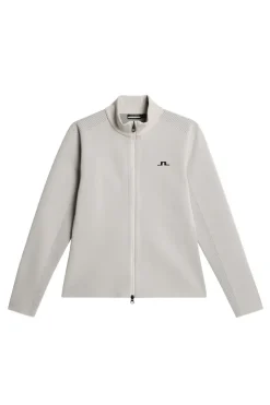 Golf|Knitwear<J.Lindeberg Bell Tech Knit Zip Sweater Moonbeam