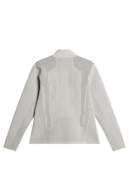 Golf|Knitwear<J.Lindeberg Bell Tech Knit Zip Sweater Moonbeam
