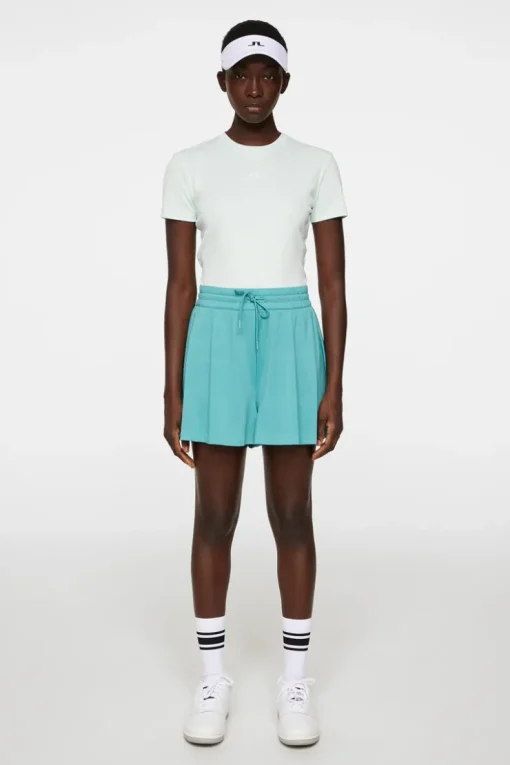 Bottoms|Base & Mid Layers<J.Lindeberg Billie Wide Jersey Shorts Teal