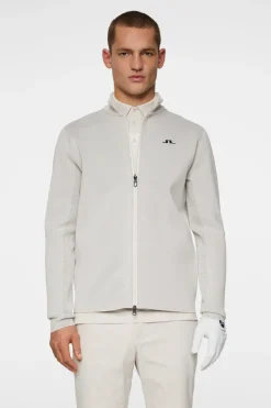 Golf|Knitwear<J.Lindeberg Bo Tech Knit Zip Sweater Moonbeam