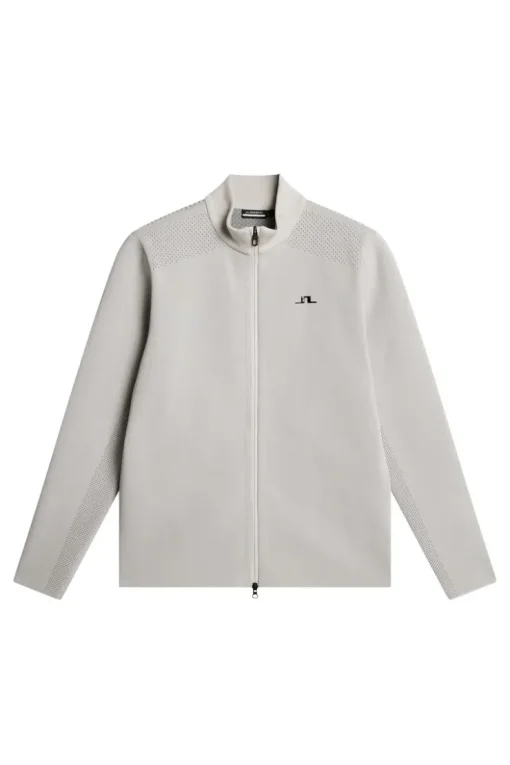 Golf|Knitwear<J.Lindeberg Bo Tech Knit Zip Sweater Moonbeam