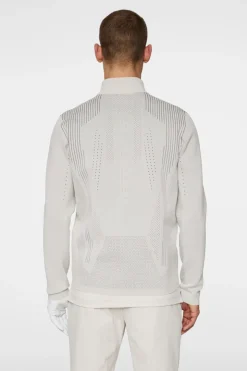 Golf|Knitwear<J.Lindeberg Bo Tech Knit Zip Sweater Moonbeam