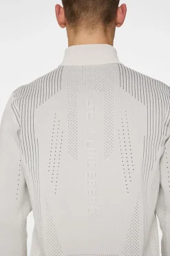 Golf|Knitwear<J.Lindeberg Bo Tech Knit Zip Sweater Moonbeam