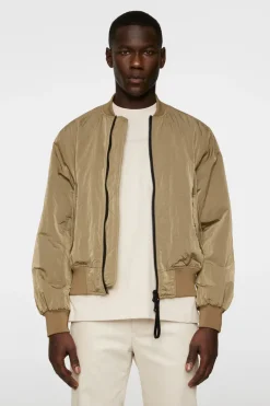 Jackets|Outerwear<J.Lindeberg Bradfield Crinkle Bomber Jkt BatiqueKhaki