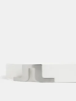 Belts<J.Lindeberg Bridger Leather Belt White