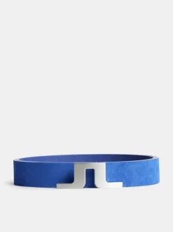 Golf|Golf Belts<J.Lindeberg Bridger Nubuck Leather Belt ClematisBlue