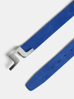 Golf|Golf Belts<J.Lindeberg Bridger Nubuck Leather Belt ClematisBlue