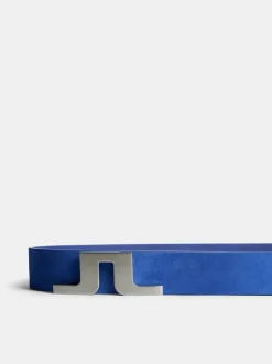 Golf|Golf Belts<J.Lindeberg Bridger Nubuck Leather Belt ClematisBlue