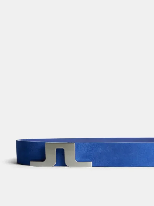 Golf|Golf Belts<J.Lindeberg Bridger Nubuck Leather Belt ClematisBlue