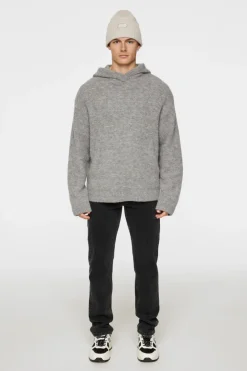 Après Ski<J.Lindeberg Broon Alpaca Blend Hoodie MidGreyMelange