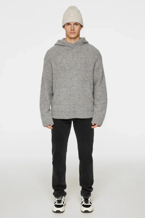 Après Ski<J.Lindeberg Broon Alpaca Blend Hoodie MidGreyMelange