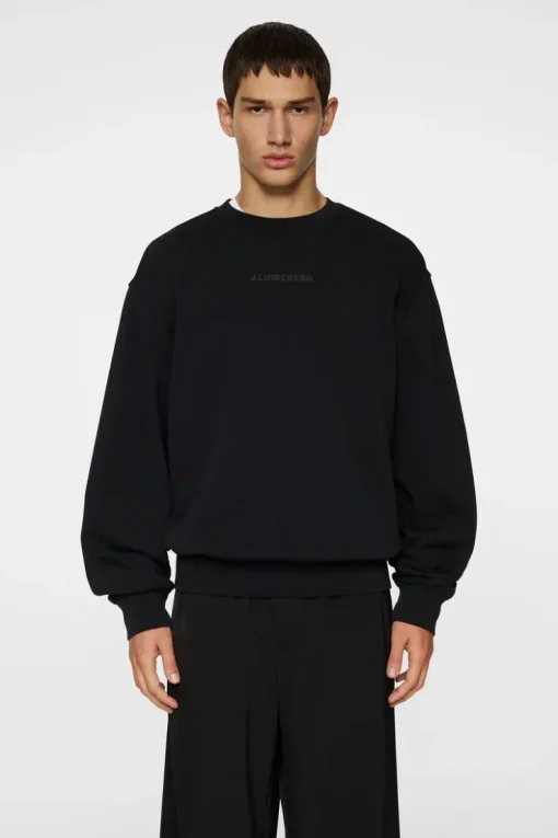 Sweatshirts|Tops<J.Lindeberg Callan Crew Neck Black