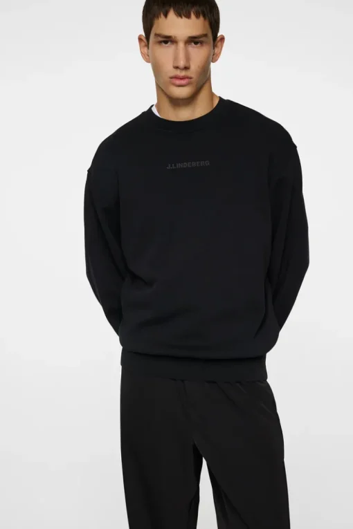 Sweatshirts|Tops<J.Lindeberg Callan Crew Neck Black