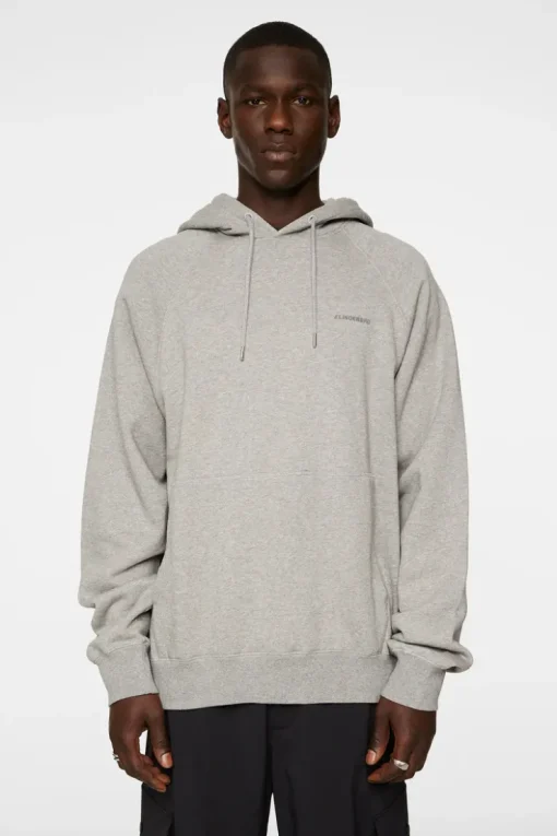 Après Ski<J.Lindeberg Callan Hoodie LightGreyMelange