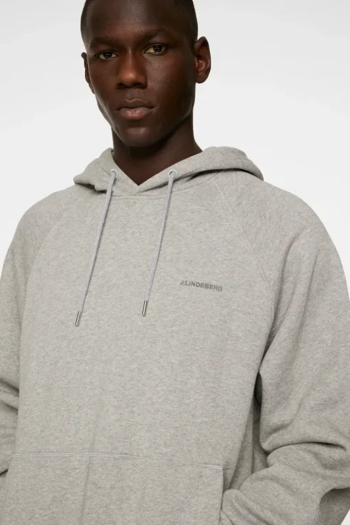 Après Ski<J.Lindeberg Callan Hoodie LightGreyMelange