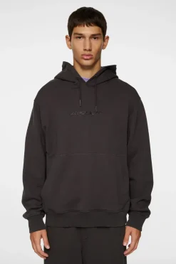 Hoodies|Tops<J.Lindeberg Callan Logo Hoodie WashedBlack