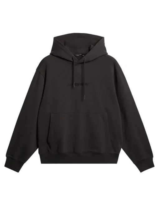 Hoodies|Tops<J.Lindeberg Callan Logo Hoodie WashedBlack