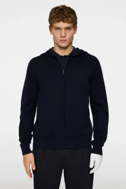 Après Ski<J.Lindeberg Cameron Hooded Knit Full Zip JLNavy