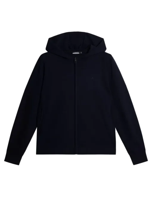 Après Ski<J.Lindeberg Cameron Hooded Knit Full Zip JLNavy