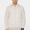Après Ski<J.Lindeberg Cameron Hooded Knit Full Zip Moonbeam