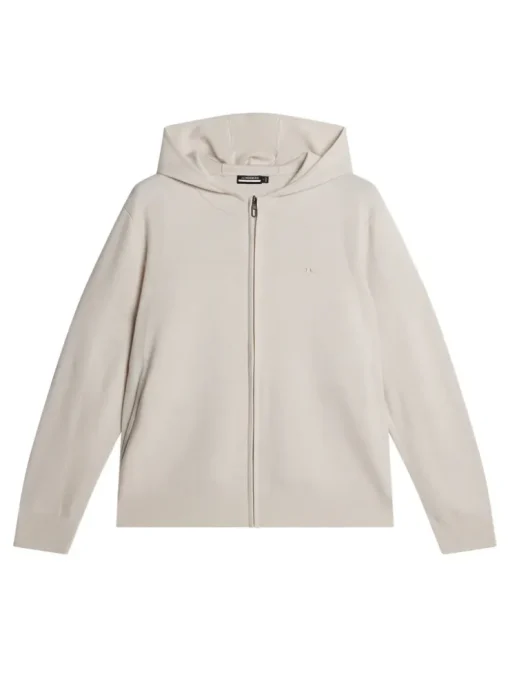 Après Ski<J.Lindeberg Cameron Hooded Knit Full Zip Moonbeam