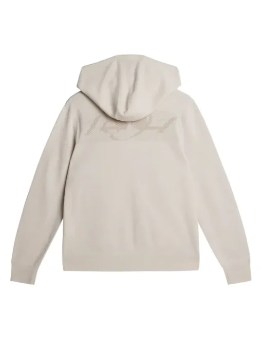 Après Ski<J.Lindeberg Cameron Hooded Knit Full Zip Moonbeam