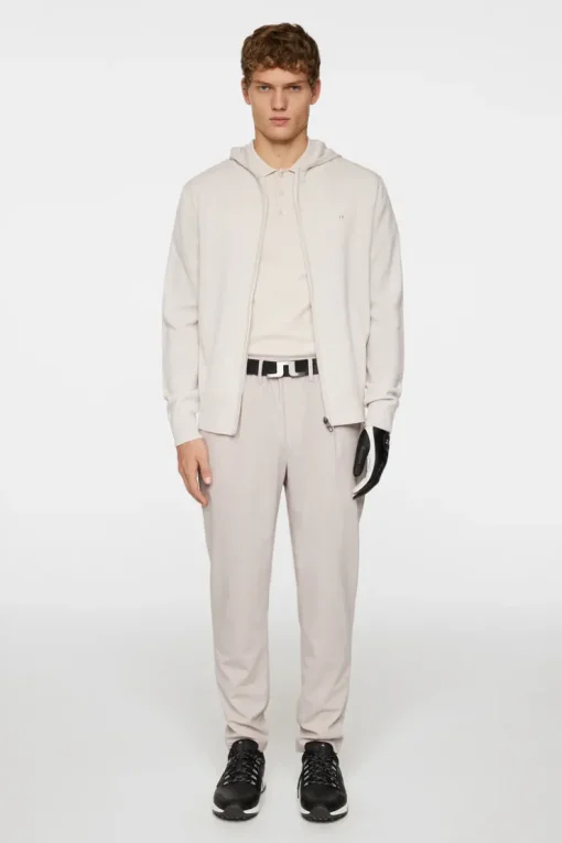 Après Ski<J.Lindeberg Cameron Hooded Knit Full Zip Moonbeam