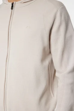 Après Ski<J.Lindeberg Cameron Hooded Knit Full Zip Moonbeam