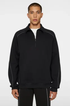 Après Ski<J.Lindeberg Canter Quarter Zip Sweat Black
