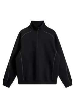 Après Ski<J.Lindeberg Canter Quarter Zip Sweat Black