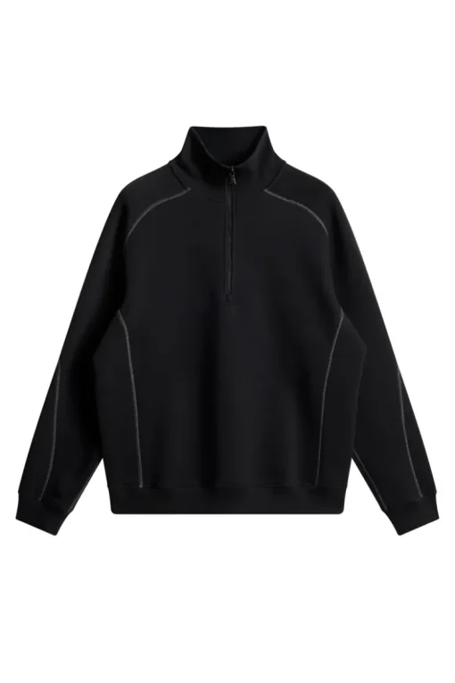Après Ski<J.Lindeberg Canter Quarter Zip Sweat Black