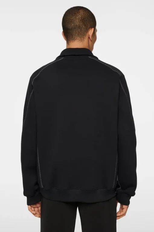 Après Ski<J.Lindeberg Canter Quarter Zip Sweat Black