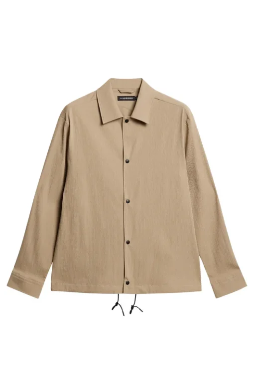 Suits & Tailoring|Blazers<J.Lindeberg Celian Seersucker Overshirt BatiqueKhaki