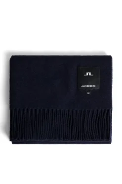 Après Ski<J.Lindeberg Champ Solid Wool Scarf JLNavy
